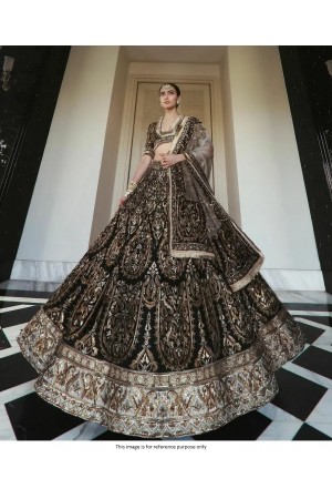 Bollywood SaraAli khan Inspired Black silk Lehenga