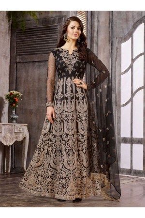 Black color net wedding wear suit