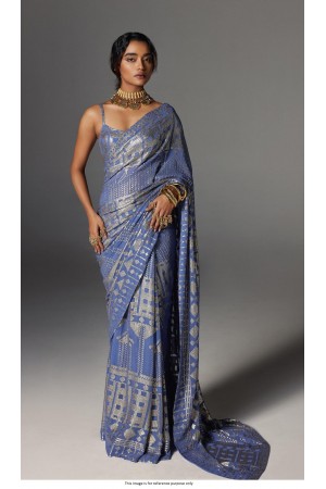Bollywood manish malhotra inspired lilac sequins saree