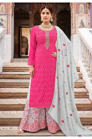 Pink chinon pakistani suit 156975