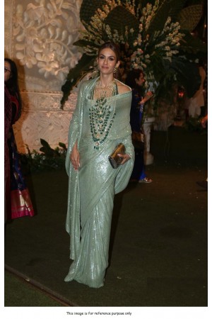Bollywood Manish malhotra inspired pista green sequins saree