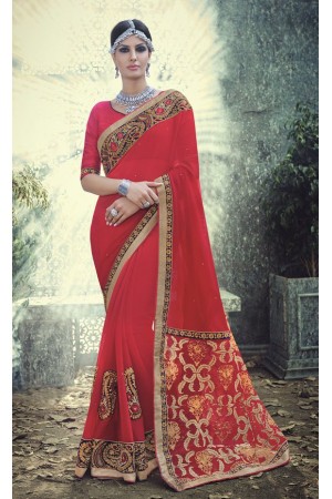 Party-wear-Red-10-color-saree