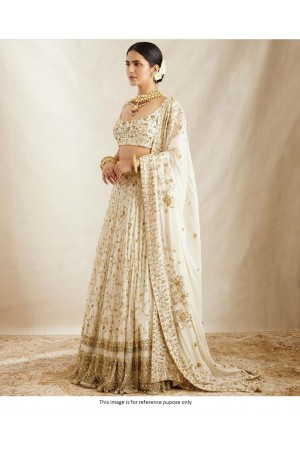 Bollywood Model White georgette sequins lehenga choli
