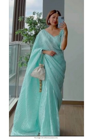 Bollywood Model Pastel green gotta saree