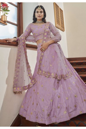 Art silk a line lehenga choli in Light purple colour 4803