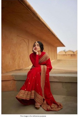 Bollywood Sabyasachi inspired red georgette wedding saree