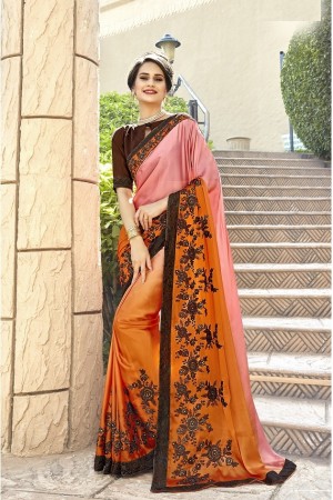 Shaded designer fancy party wear saree 75011