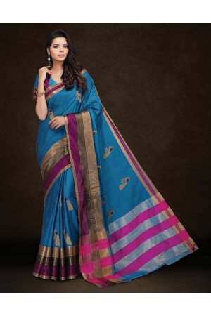 Mysha Malhar Blue Designer Saree