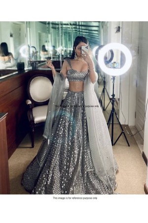 Bollywood model grey sequins lehenga choli