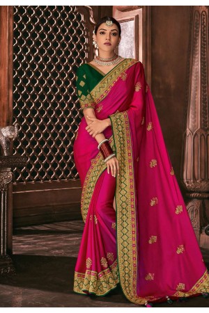 Kajal aggarwal pink silk bollywood saree 5181