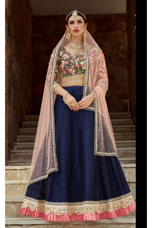 Indian Dress Blue Color Bridal Lehenga 1105