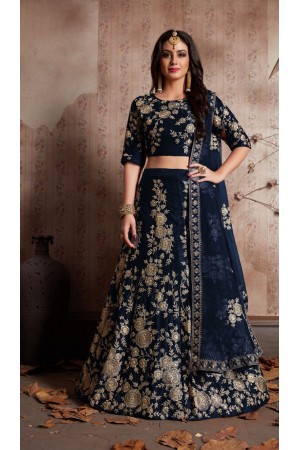 Indian Dress Blue Color Bridal Lehenga 359B