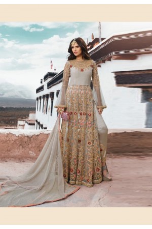 Gray net embroidered pant style suit 5402pant