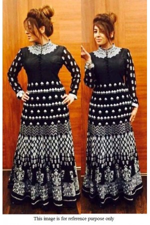 Bollywood model black  georgette anarkali