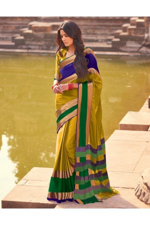 Aangi Plus Gold Cotton Wear Sarees