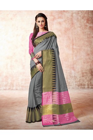 Gia cinder grey Cotton Sarees