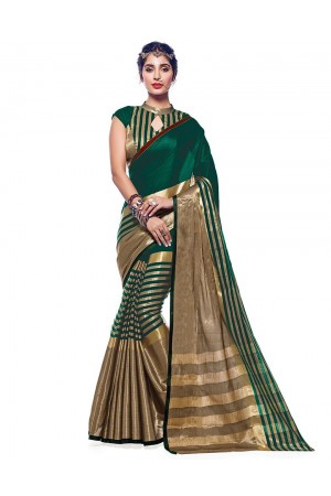 Ora Tender Green Designer Wear Cotton Saree