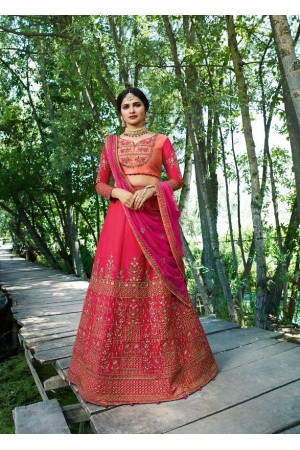 Prachi Desai Pink silk wedding wear lehenga choli 19777