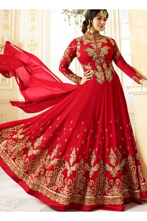 Ayesha Takia Red color georgette party wear salwar kameez