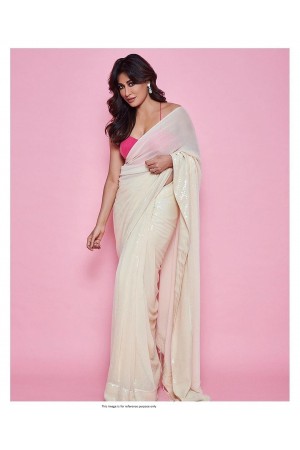 Bollywood Chitrangada singh inspired white sequins saree