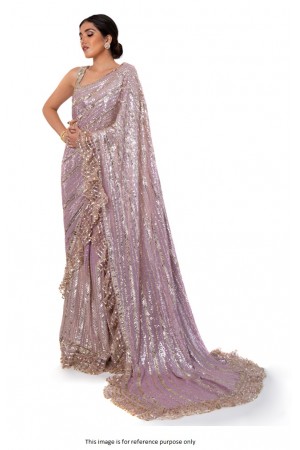 Bollywood manish malhotra inspired lilac sequins saree