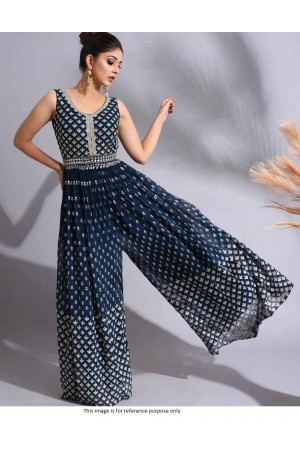 Bollywood model Navy blue jumpsuit