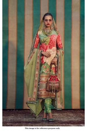 Bollywood Sabyasachi Inspired floral green churidar