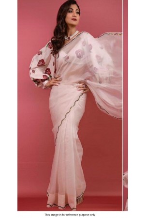 Bollywood Shilpa shetty white organza saree