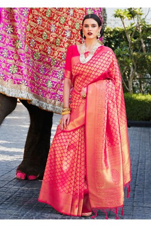Ceremonial ROYAL Pink Woven Kanjivaram 123004