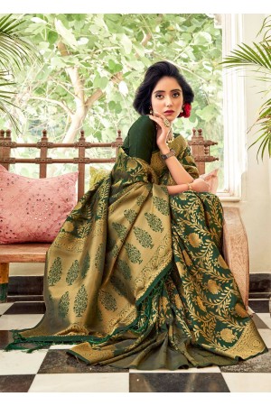 RADIANT GREEN KANJIVARAM SILK 5205