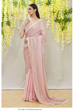Bollywood Model Rose sequins georgette party saree