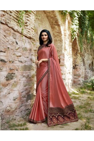 Bollywood Prachi Desai Peach silk designer party wear saree