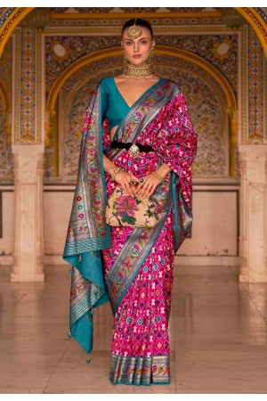 Pink saree with blouse 496B