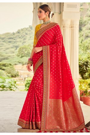 Pink silk festival wear saree 108