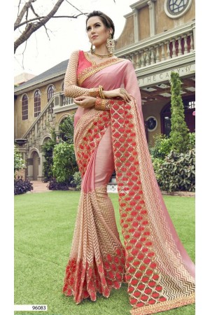 Party-wear-pink-color-Georgette-saree
