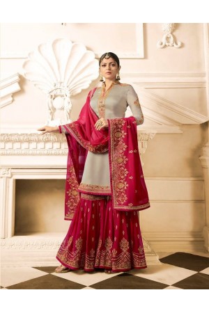 Drashti Dhami Beige Pink wedding sharara suit 2506
