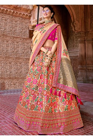 Multicolor Floral Woven Traditional Lehenga Choli 2702