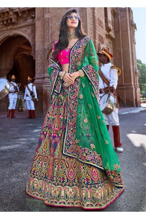 Multicolor Silk Jacquard Woven Lehenga Choli 2706