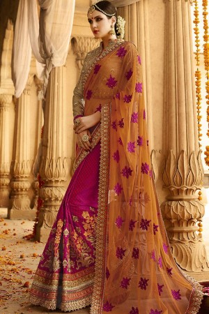 kollybollyethnics orange red wedding sarees 6003