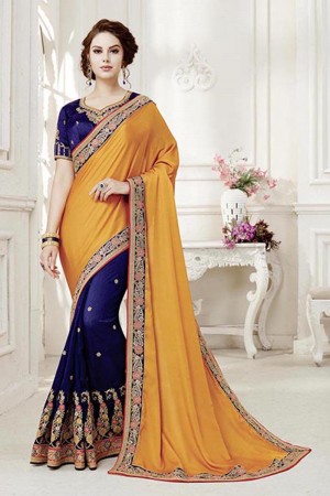 Party wear indian wedding designer saree 7012