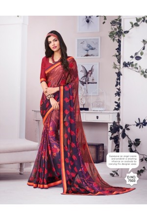Party wear indian wedding designer saree 7503