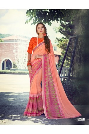 Party wear indian wedding designer saree 7809