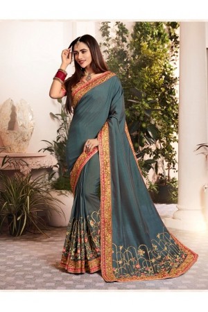 Party wear indian wedding designer saree 9007