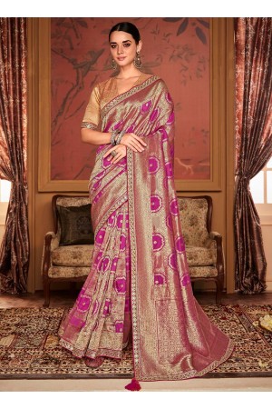 Rani Dola Silk Wedding Wear Embroidery Work Saree MAHARANI 188