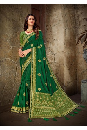 Green Art Silk Designer Party Wear Art Silk Saree 62268