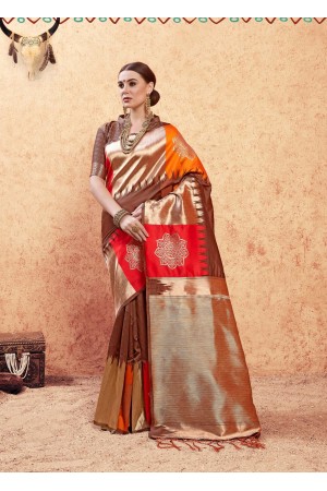 Multi Color Banarasi Silk Heavy Traditional Banarasi Silk Saree 63854