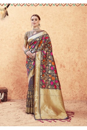 Multi Color Banarasi Silk Heavy Traditional Banarasi Silk Saree 63855