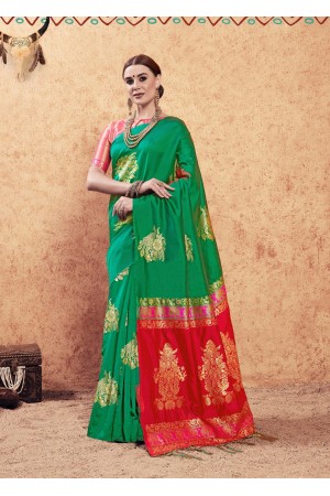 Multi Color Banarasi Silk Heavy Traditional Banarasi Silk Saree 63860