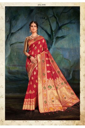 Red Banarasi Silk party wear saree 55513