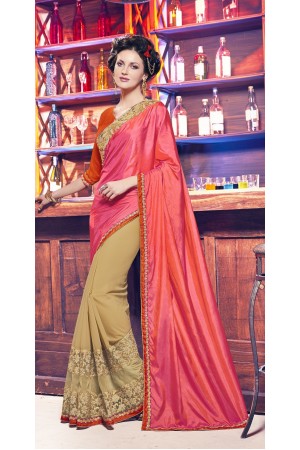 Party-wear-beige-red-11-color-saree